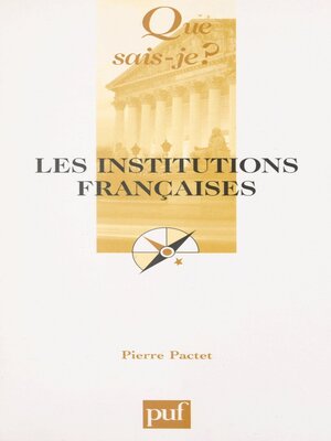 cover image of Les institutions françaises